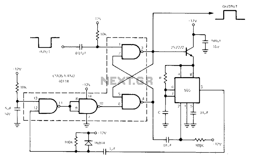 Low power monostable circuit diagram circuit