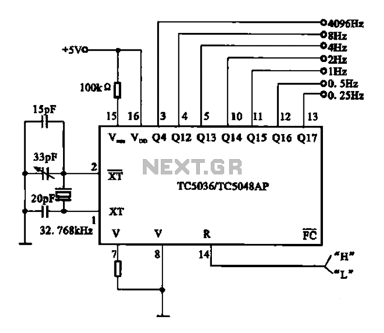 Reference time signal generation circuit 32768kHz circuit