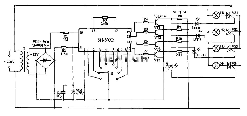 SH-803R produced by high-power holiday lights