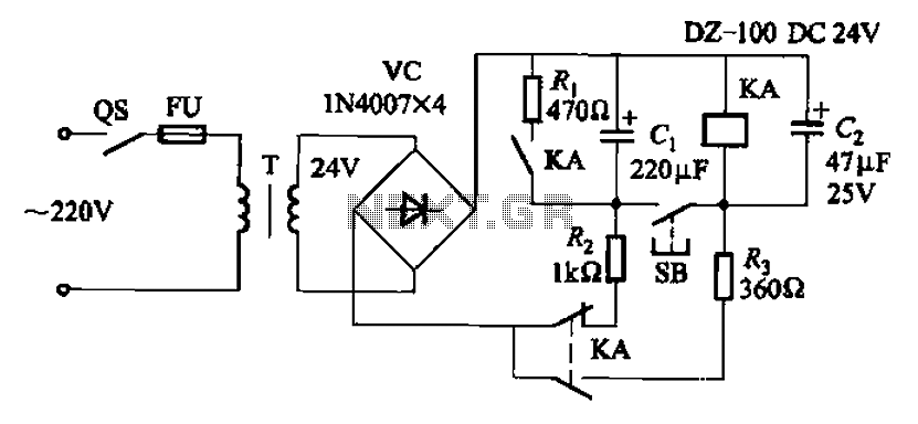 Single-button control off of the relay circuit 2 circuit