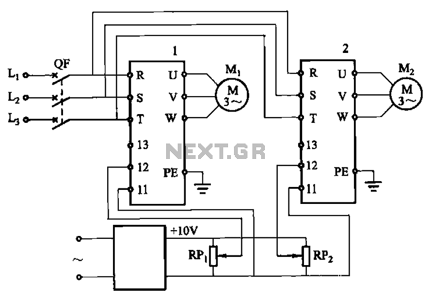 Two inverter controlled synchronous motor of the second circuit