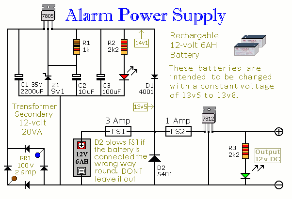 Alarm Power Supply circuit