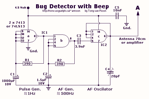 RF Bug detector circuit