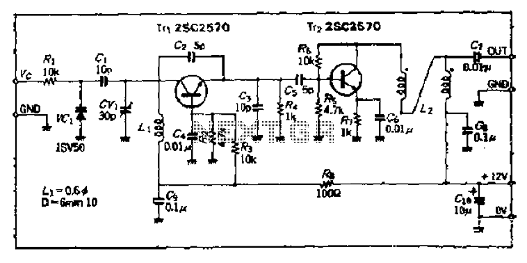 50 to 150MHz high frequency VCO circuit