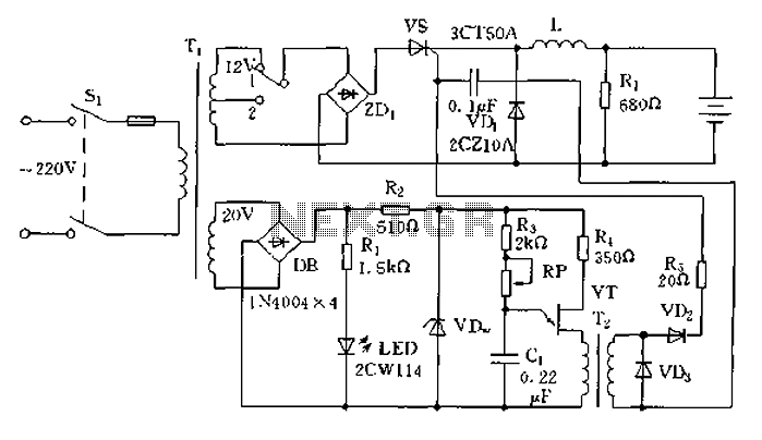 Car battery charging circuit diagram circuit