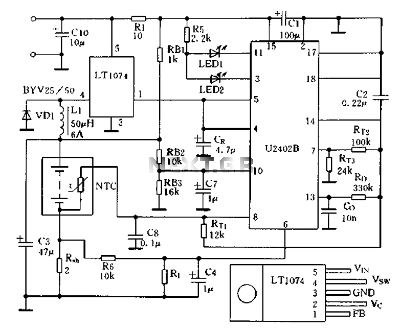Charging circuit from the DC power supply switching power supply control circuit