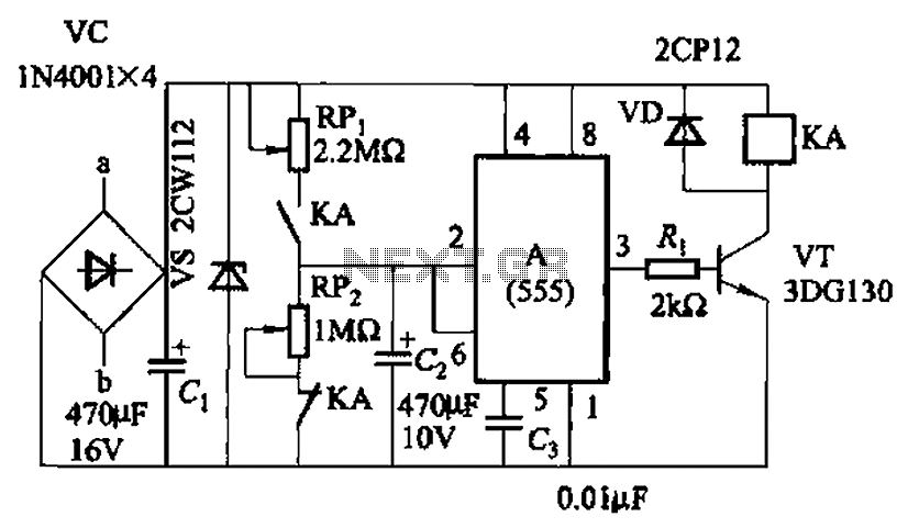 Intermittent start-stop cycle control circuit of seven b circuit