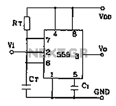Monostable circuit diagram composed of two 555 circuit