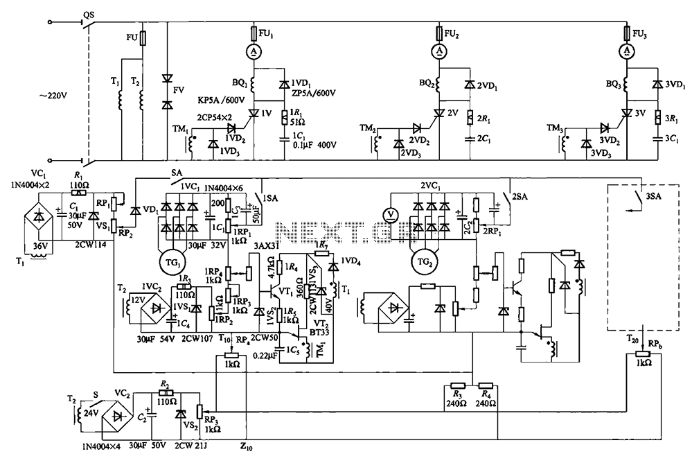 Multi-unit slip motor speed control system synchronous operation circuit