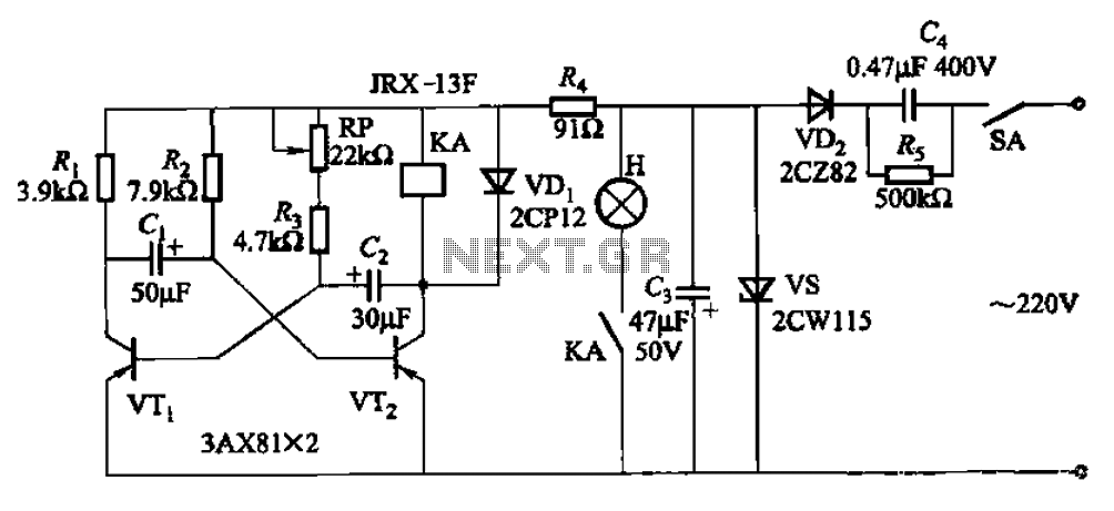 Seven blinker circuits circuit