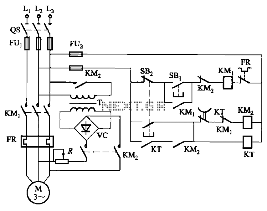 Three-way operation of the dynamic braking circuit