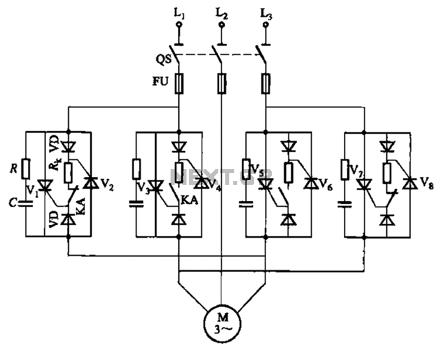 Thyristor controlled motor reversing circuit a timer circuit
