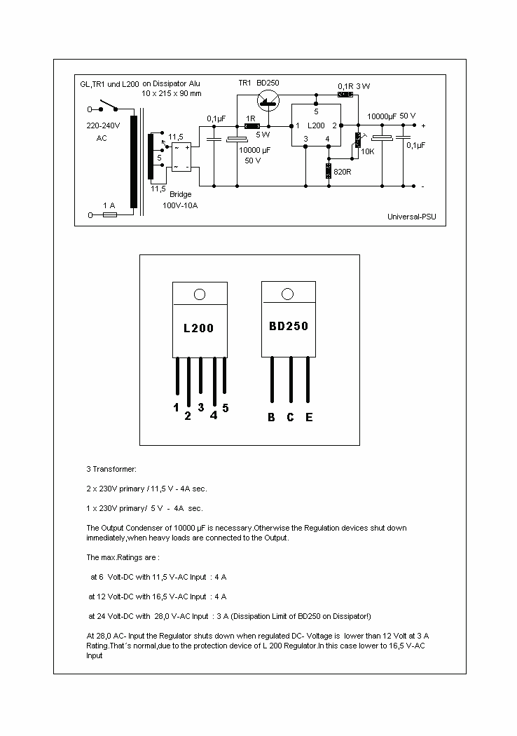 4 Amps Universal PSU