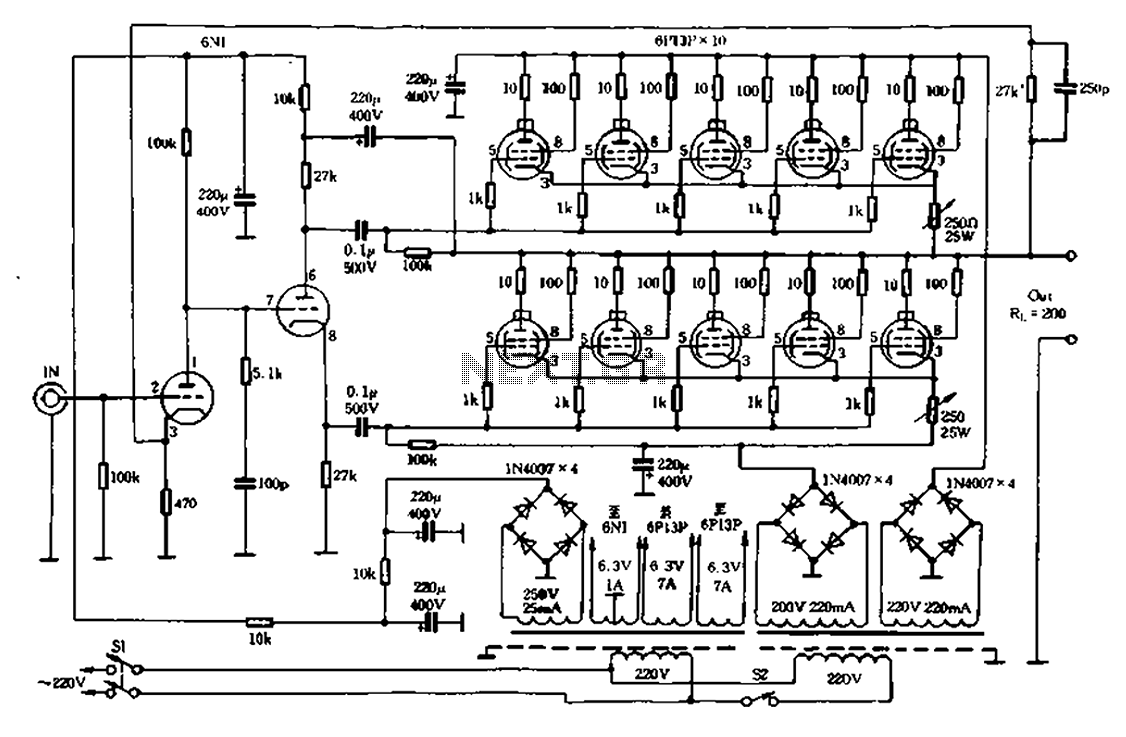 Both tube OTL amplifier 01 circuit