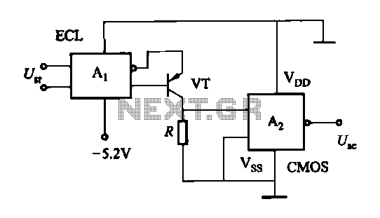CMOS and ECL mutual interface circuit b circuit