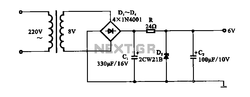 DC shunt regulator power supply circuit