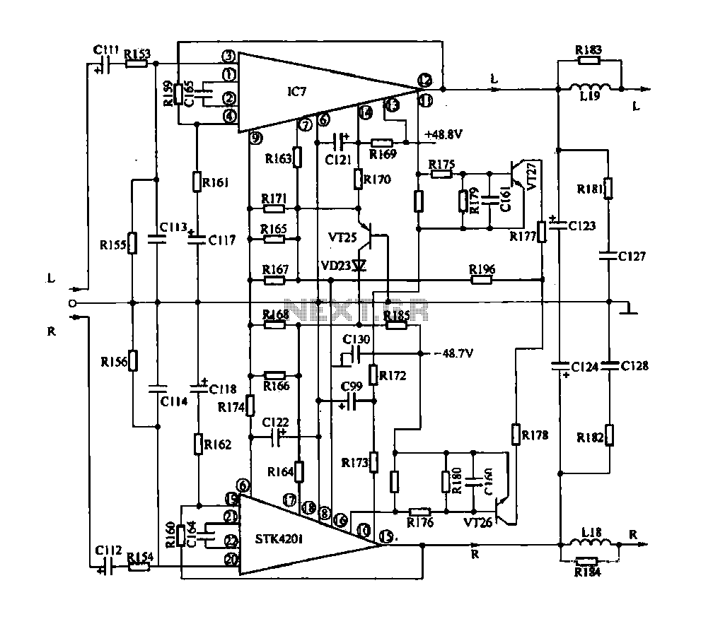 IC audio power amplifier circuit
