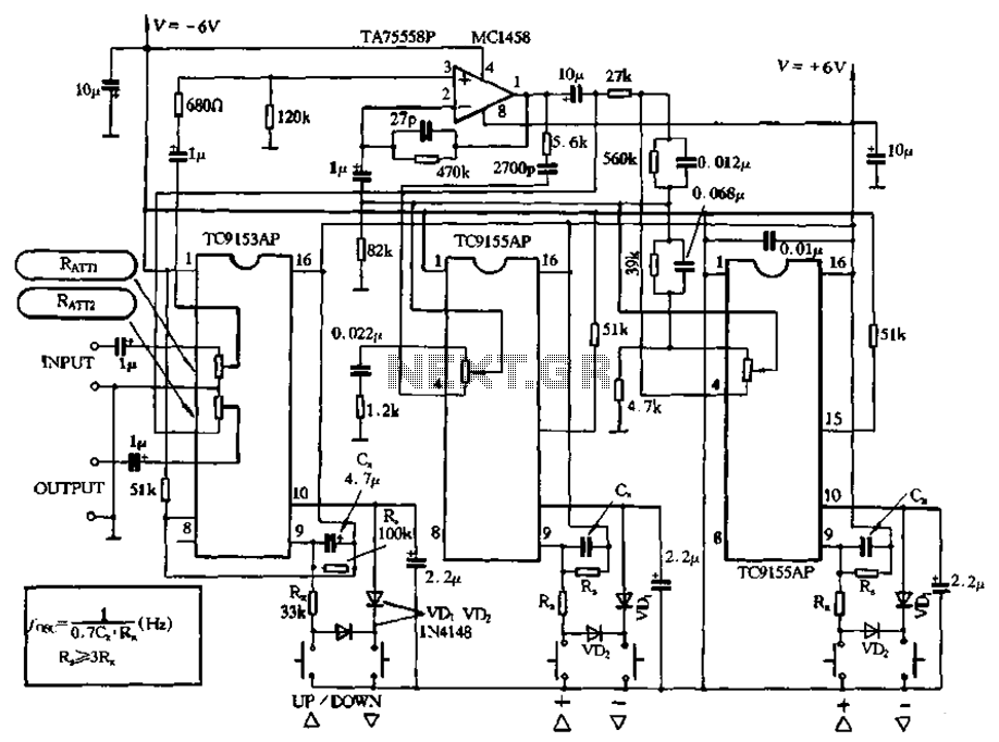 Integrated digital volume potentiometer circuit