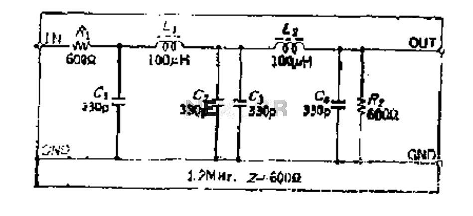 Simple design with a constant K-type high-frequency low-pass LC filter – Circuit Schematic