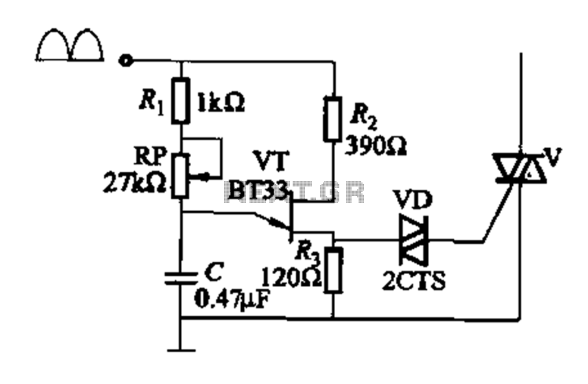 Single-junction transistor a phase-shift trigger circuit