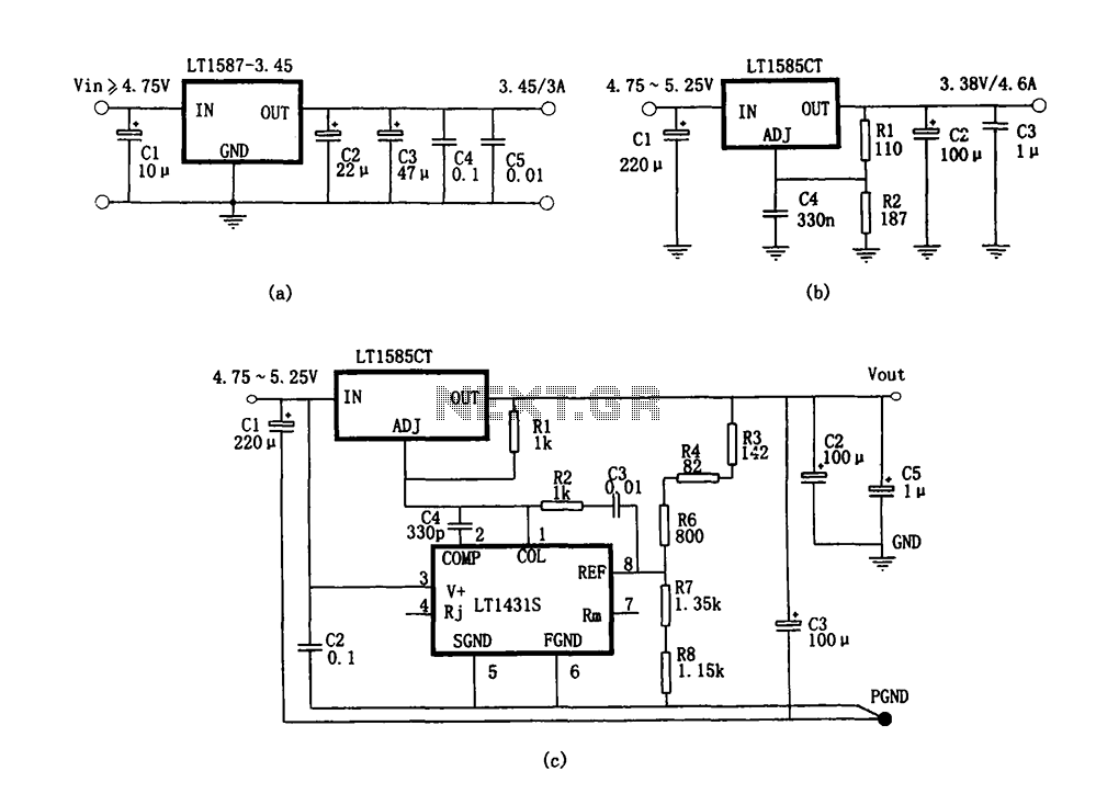Suitable for driving the microprocessor power supply LT1587 LT1431S circuit