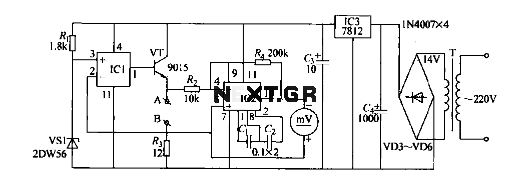 The contact resistance measuring circuit