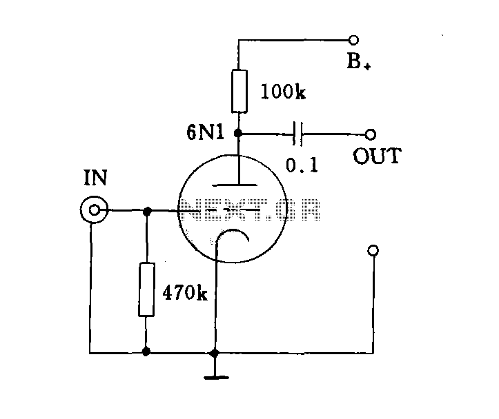 Tube amplifier input voltage input circuit