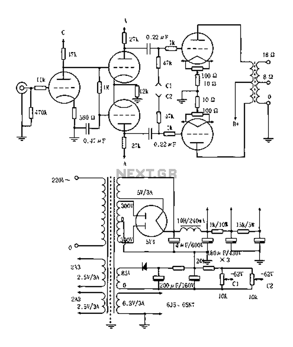 Vented 2a3p 2a3pp-15w Tube Amplifier circuit diagram circuit