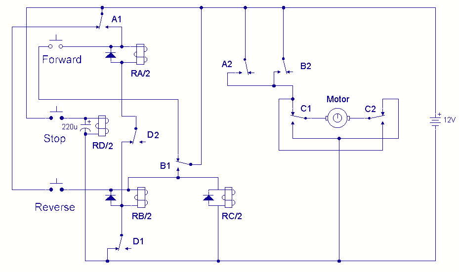 DC Motor Reversing Circuit