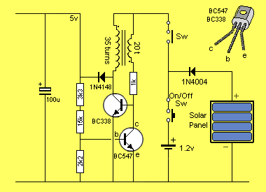 5v regulated solar cell power supply circuit diagram – Circuit Schematic