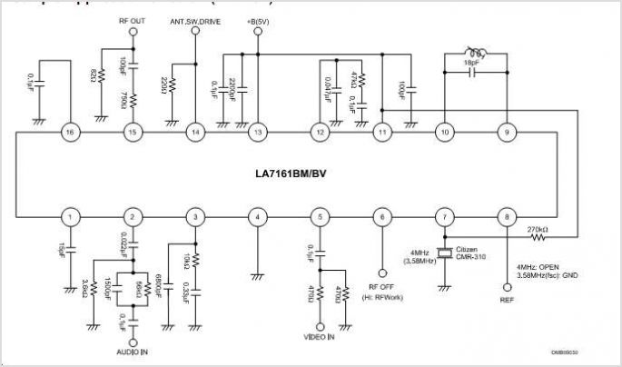 LA7161BM VHF Band RF Modulator – Circuit Schematic