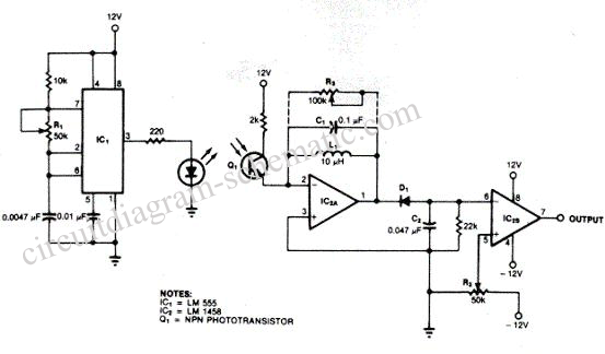 Motion Detectors with Infrared Sensors circuit