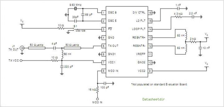RF2516 VHF/UHF TRANSMITTER – Circuit Schematic