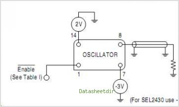 SEL2411AA Crystal Clock Oscillator 33  5V High Frequency ECL circuit
