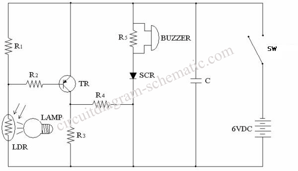 =security system with anti theft alarm – Circuit Schematic