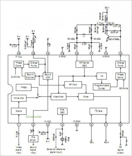 TA1326FNG UHF Band RF Modulator IC For VTRs – Circuit Schematic