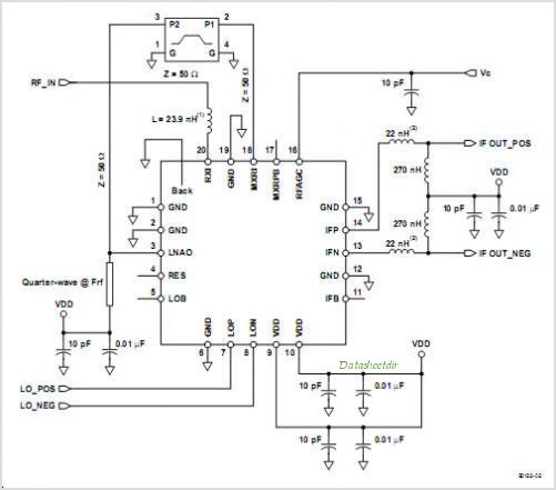 TRF1115 RF Down-Converter – Circuit Schematic