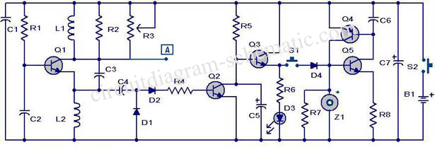 door handle alarm – Circuit Schematic