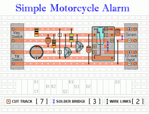 Easy Build Motorcycle Alarm – Circuit Schematic