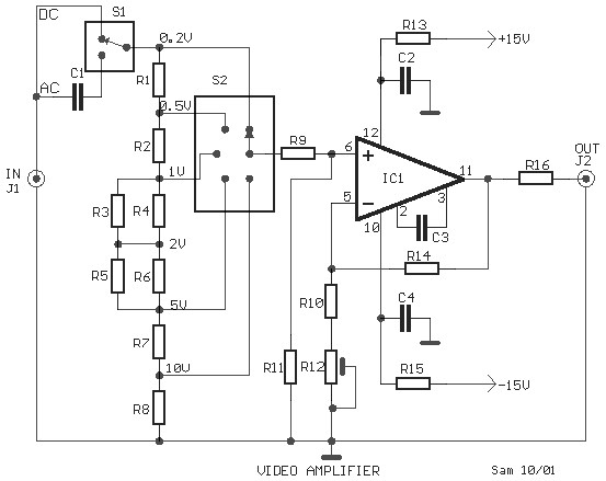 video amplifier circuit – Circuit Schematic