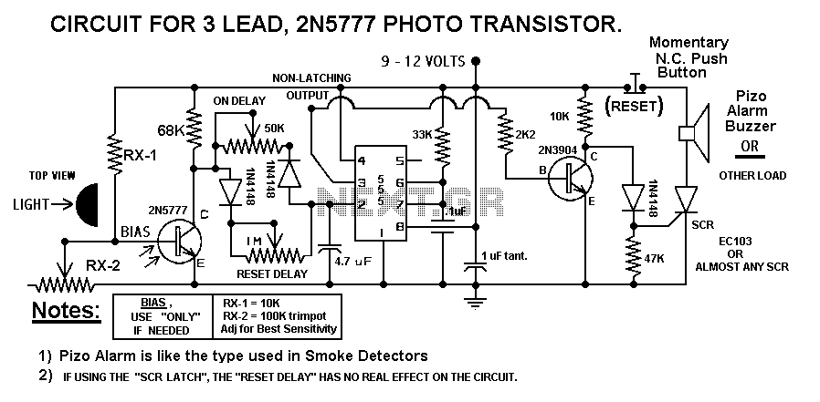 Laser Beam Alarm circuit