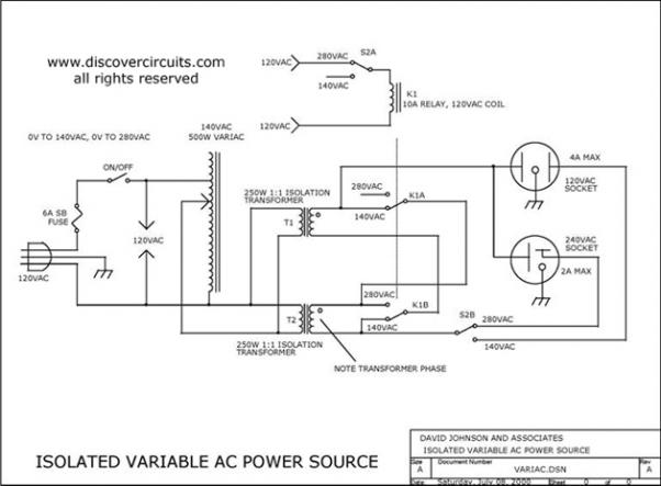 Variable AC Power Supply Circuit – Circuit Schematic