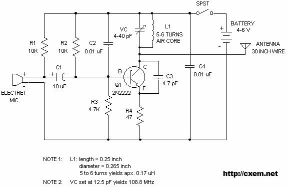 Wireless FM Transmitter circuit