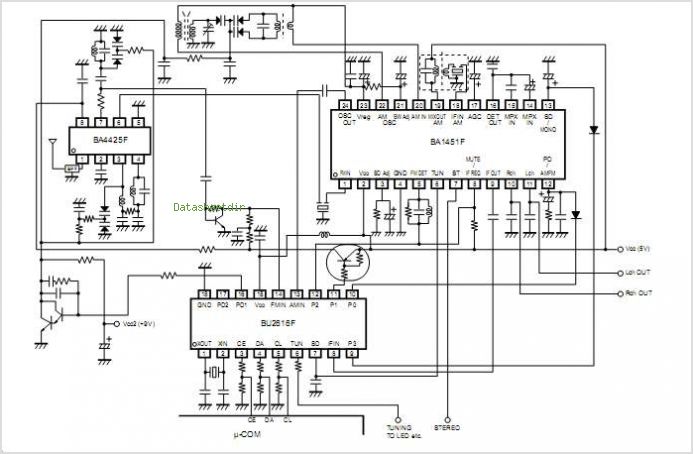 BA1451F Am Radio / Fm If Stereo System Ic – Circuit Schematic