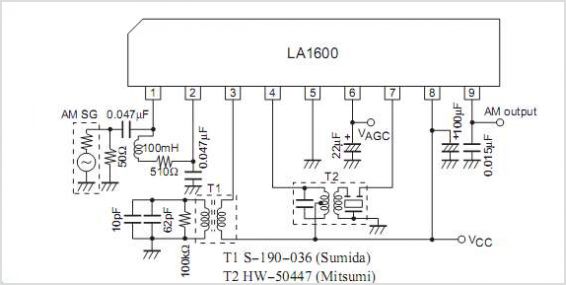 LA1600 Single-band AM Radios – Circuit Schematic