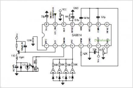 SA9614 RF AMPLIFIER FOR DIGITAL SERVO SYSTEM circuit