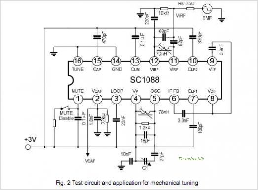 SC1088 AUTO SEARCH TUNING FM RADIO RECEIVER – Circuit Schematic