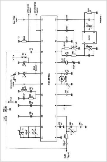 TDA3592A Secam-pal Transcoder – Circuit Schematic
