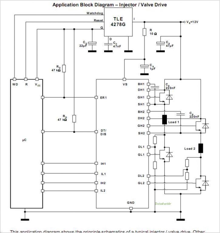 TLE6282 H-Bridge And Half Bridge Driver IC circuit