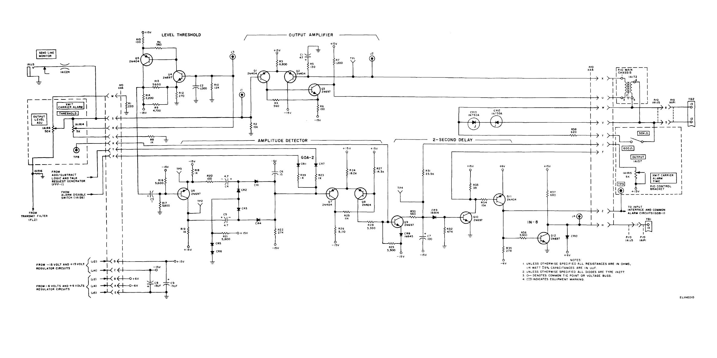 Transmit output aid carrier alarm – Circuit Schematic